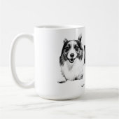 Mug Sourire Matinal de Corgi Tranquille (Gauche)