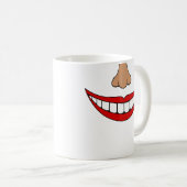 Mug Sourires amusants Lèvres et dents de la bouche rou (Devant droit)