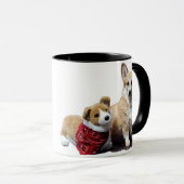 Mug Sourires de matin de corgi (Devant droit)