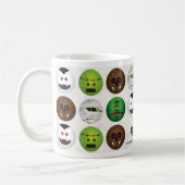 Mug Sourires effrayants - monstres classiques - marbre (Gauche)