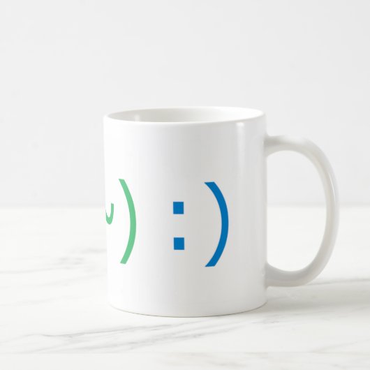 Mug Sourires textuels (trois styles) (Droite)