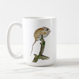 Mug Souris aquarelle réaliste dans un arbre