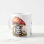 Mug Souris Bébé Sous Parapluie Champignons (Devant gauche)