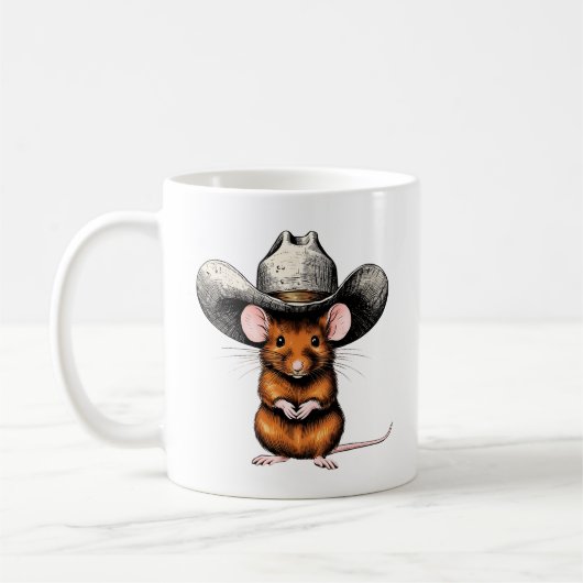 Mug Souris Cowboy, Souris de Campagne (Gauche)