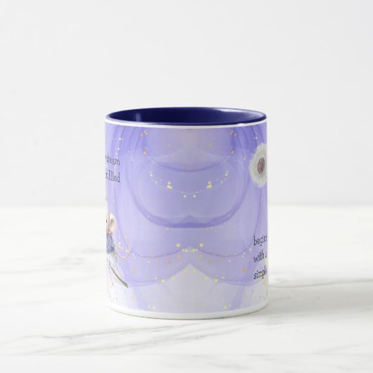 Mug Souris Dandelion Chaque Rêve Simple Inspirationnel (Centre)