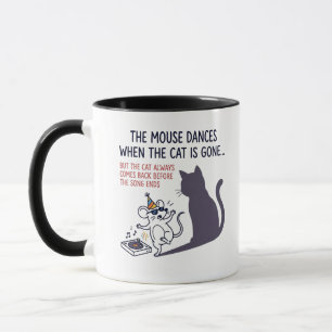 Mug Souris dansante & Illustration de tourne-disque