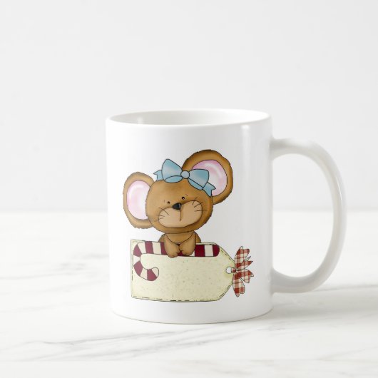 Mug Souris de fille de Noël (Droite)