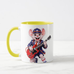 Mug Souris de guitare Personnage de musique rock migno