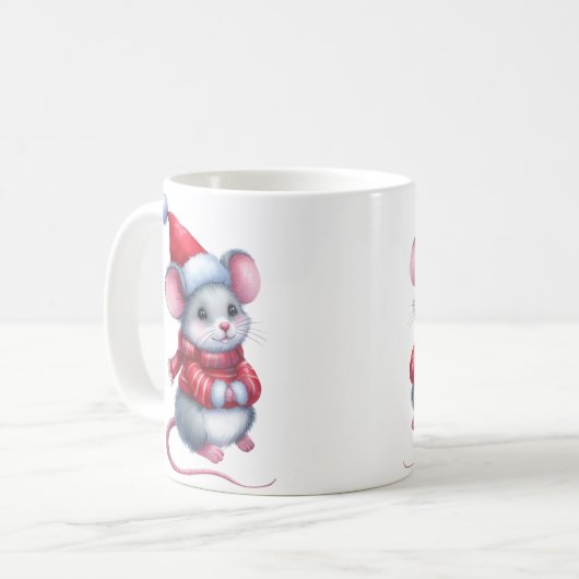 Mug Souris de Noël (Devant gauche)