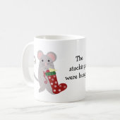 Mug Souris de Noël avec des bas (Devant gauche)