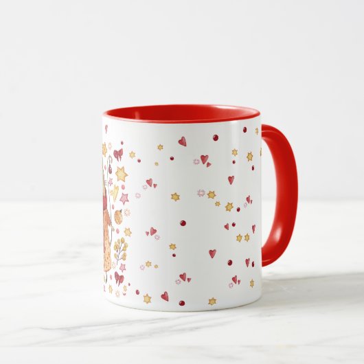 Mug Souris de Noël avec lanterne (Devant droit)