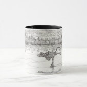 Mug Souris de Noël de patinage de glace, (Centre)