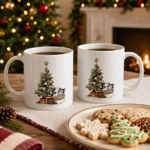 Mug Souris de Noël sous l'arbre
