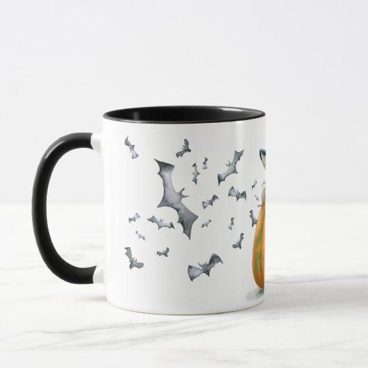Mug Souris de sorcière mignonne d'Halloween (Gauche)