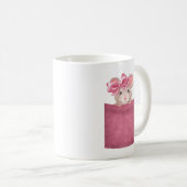 Mug Souris en poche. Version rose (Devant droit)