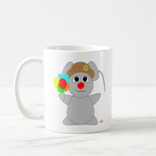 Mug Souris grise clown énorme (Gauche)