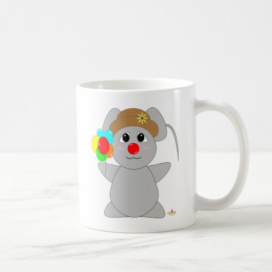 Mug Souris grise clown énorme (Droite)
