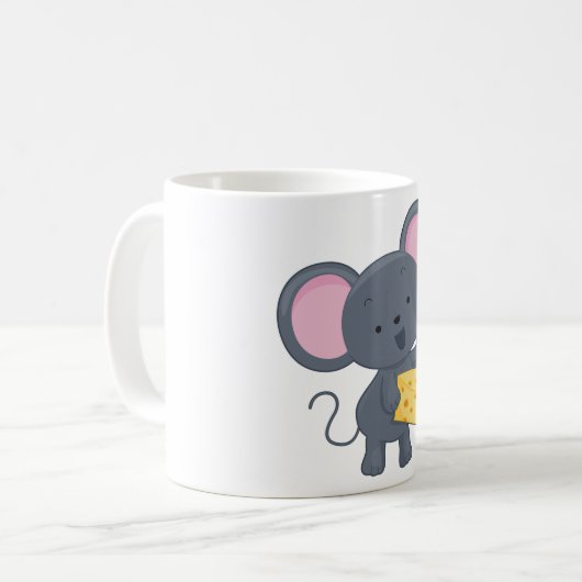 Mug Souris manger du fromage (Devant gauche)