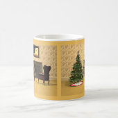 Mug Souris mignonne décorant un arbre de Noël (Centre)