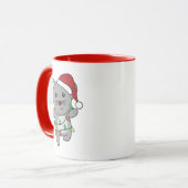 Mug Souris Noël Animaux d'hiver Souris de vacances (Devant gauche)