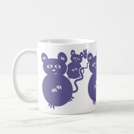 Mug Souris pourpres malfaisantes se levant pour (Gauche)
