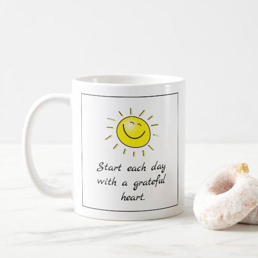 Mug Souris soleil Grateful Coeur Typographie (Avec donut)