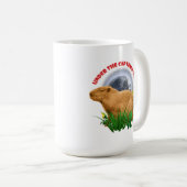 Mug Sous la Lune du Capybara Animal Mignon (Devant droit)