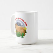 Mug Sous la Lune du Capybara Animal Mignon (Devant gauche)