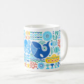 Mug Sous la mer | Cute Ocean Whale Turtle Manta (Devant droit)