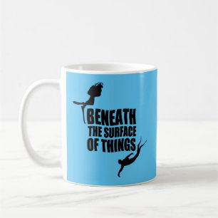 Mug Sous la surface Citation de plongée en scaphandr