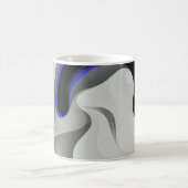 Mug Sous le bleu : gris Abstrait, noir et bleu (Centre)