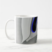 Mug Sous le bleu : gris Abstrait, noir et bleu (Gauche)