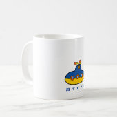 Mug Sous-marin de Jouet Jaune et Bleu avec bulles d'ea (Devant gauche)