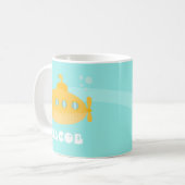 Mug Sous-marin jaune mignon, sous-marin, pour des (Devant gauche)