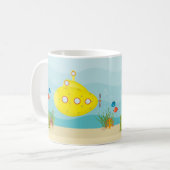 Mug Sous-marin jaune profond (Devant gauche)