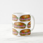 Mug Sous-marin Sandwich Ham Cheese Hoagie Sous-broyeur (Devant droit)