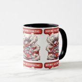 Mug Sous-programme de colère avertissement ! Drôle de (Devant droit)