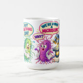 Mug Sous un microscope – Drôles de bactéries de microb (Centre)