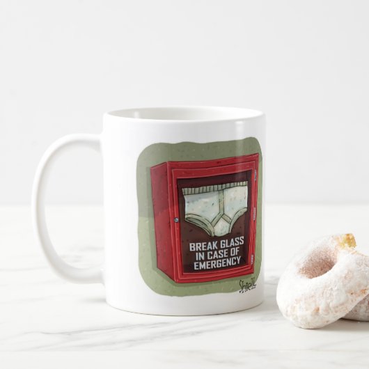 Mug Sous-vêtements d'urgence drôle (Avec donut)