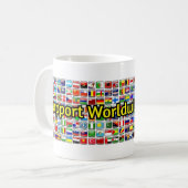 Mug Soutenez la bannière mondiale de l'alphabétisation (Devant gauche)