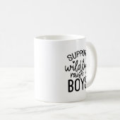 Mug Soutenez la faune, élevez les garçons amusant Mama (Devant droit)