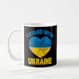 Mug Soutenez Le Drapeau Ukrainien I Avec La Carte De L