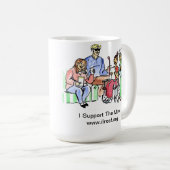 Mug Soutenez le mouvement, et ayez une boisson chaude (Devant droit)