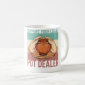 Mug Soutenez Votre Artisanat D'argile De Poterie De De (Devant droit)