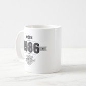 Mug Soutenu en 1986 (Dark&Lightgrey) (Devant gauche)