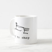 Mug Soutenu pour faire des emplettes (Devant gauche)