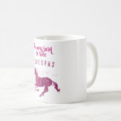 Mug Soutenu pour monter des licornes ! (Devant droit)