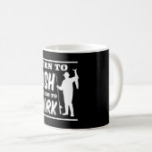 Mug Soutenu pour pêcher obligatoire pour travailler (Devant droit)