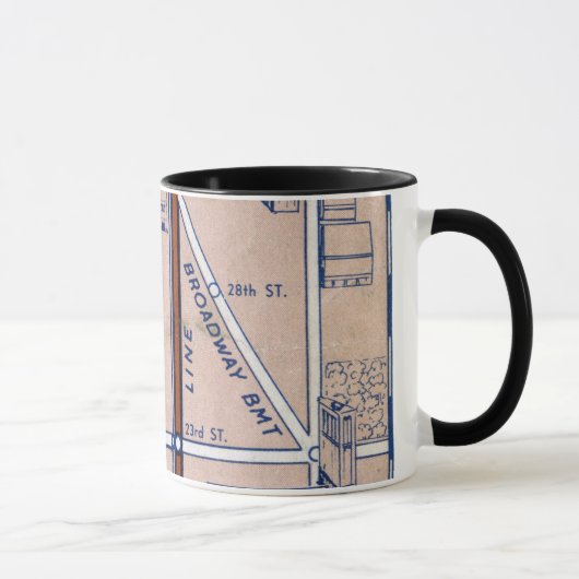 MUG SOUTERRAIN MAP, 1940 2 DE NEW YORK (Droite)