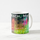 Mug South Beach, Miami, Floride Art Déco (Devant droit)